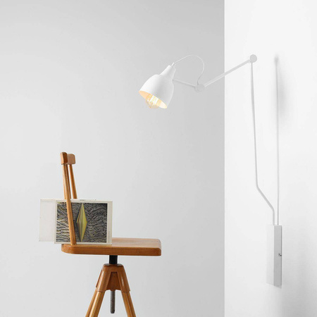 Aldex kinkiet Aida łamany E27 biały 814C