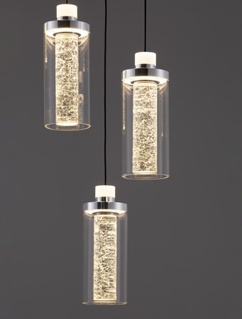 Luces Exclusivas lampa wisząca LED Juan ściemnialna Ø 38 cm 38W 1254lm 3000K IP20 czarno/srebrna LE44218