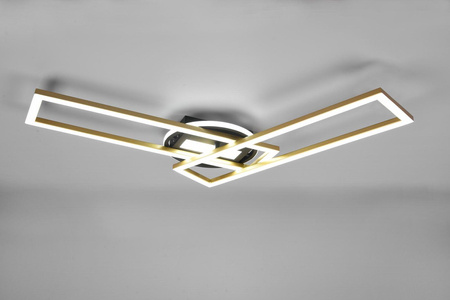 RL plafon LED Twister 30W 4500lm 2700/6000K złoty R67183108