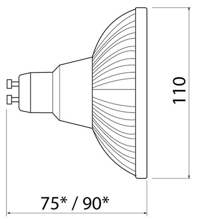 GTV żarówka LED ES111 12XPower LED GU10 12W 950lm 3000K 45° biała LD-ES11110-30