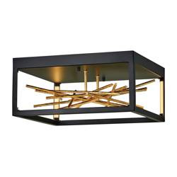 Quintiesse plafon LED Styx 8W 931lm 3000K czarno/złoty QN-STYX-LED-F-BG