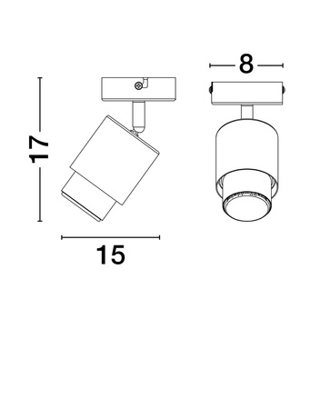 Luces Exclusivas lampa sufitowa LED Yapacani GU10 1x10W IP20 srebrno/czarna LE44973
