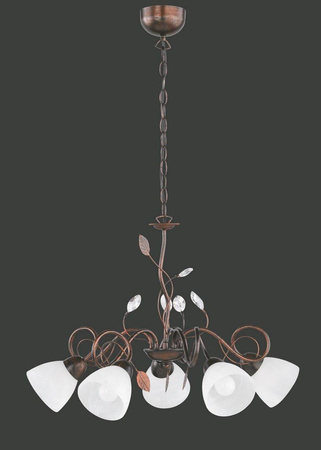 Trio żyrandol / lampa wisząca Traditio 5xE14 antyczny rdzawy 110700528