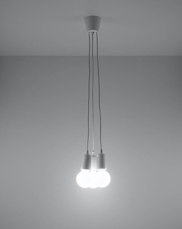 Sollux lampa wisząca Diego 3 E27 biała SL.0570