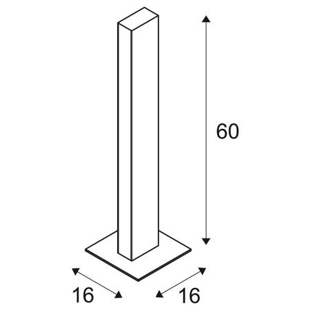 SLV lampa stojąca zewnętrzna LED H-Pol 2 35W 1400lm 3000K antracytowa 66cm IP55 232185