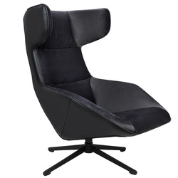 King Home Fotel obrotowy VITA VELVET czarny PU MSE011000309.41