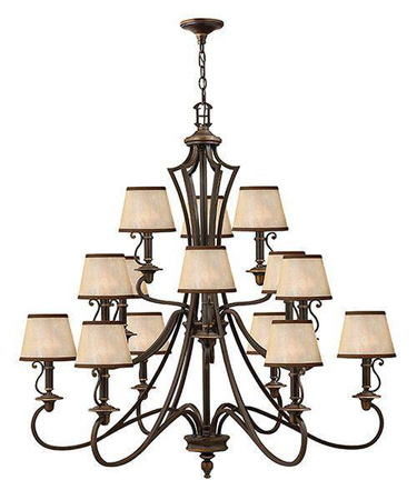 Elstead lampa wisząca Plymouth 15xE14 brązowa HK-PLYMOUTH15