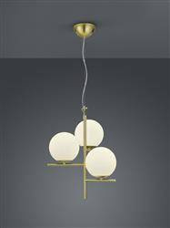 Trio żyrandol / lampa wisząca Pure 3xE14 mosiężna 302000308