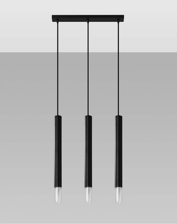 Sollux lampa wisząca Wezyr 3 3xG9 czarna SL.0962
