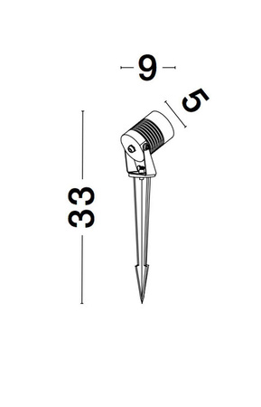 Luces Exclusivas reflektor zewnętrzny LED Rosita 5W 378lm 3000K czarny IP65 LE71620