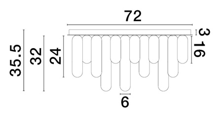 Luces Exclusivas lampa sufitowa LED Balde G9 12x5W IP20 czarna LE43407