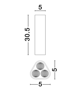 Luces Exclusivas lampa sufitowa LED Tachira 6W 456lm 3000K IP20 wys. klosza 30,5 cm biało/czarna LE44915