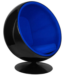 King Home Fotel BALL BLACK niebieski JH-066.BLACK.BLUE