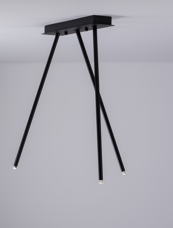 Luces Exclusivas lampa sufitowa LED Arani 8W 314lm 3000K IP20 czarna LE44706