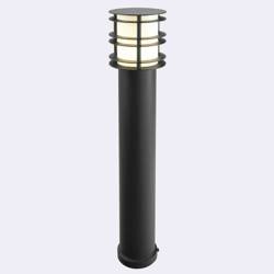 Norlys lampa stojąca zewnętrzna Stockholm E27 (załączono 8,5W 806lm 2700K) czarna/mleczna 85cm IP65 1464BL