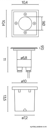 Su-ma oczko chodnikowe (najazdowe) Pabla GU10 stalowe IP67 4725 B