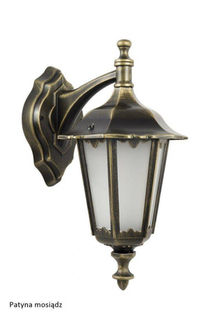 Su-ma kinkiet zewnętrzny Retro Midi E27 czarny/patyna IP43 K 3012/1/M