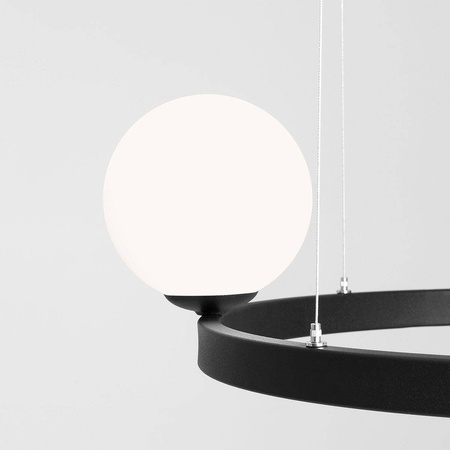 Aldex żyrandol / lampa wisząca Garda 4 Ring E27 + 3xE14 czarna 1099L1_R