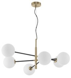 Luces Exclusivas żyrandol / lampa wisząca Plato 6xG9 biało/czarno/złota LE41767