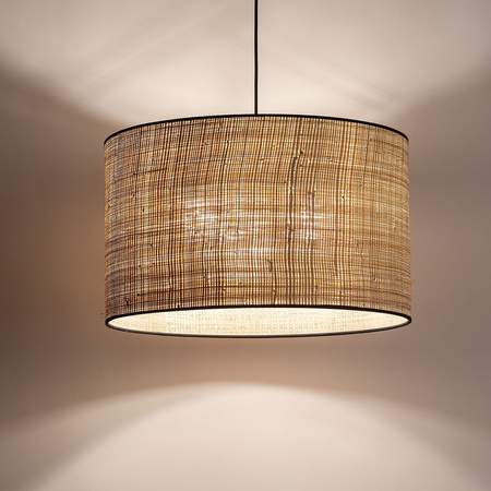 TK Lighting lampa wisząca Liberia E27 czarno/naturalna 4727