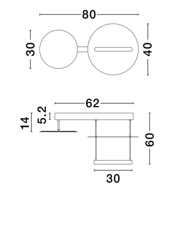 Luces Exclusivas lampa wisząca LED Tiraque ściemnialna 35W 2420lm 3000K IP20 czarna LE44636