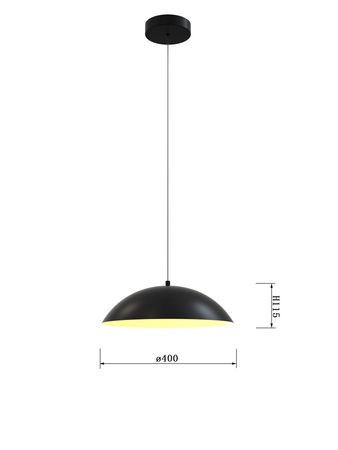 Aviano Lighting lampa wisząca LED Rosskoff ściemnialna 19W 2160lm 3000K czarno/złota 6001-104