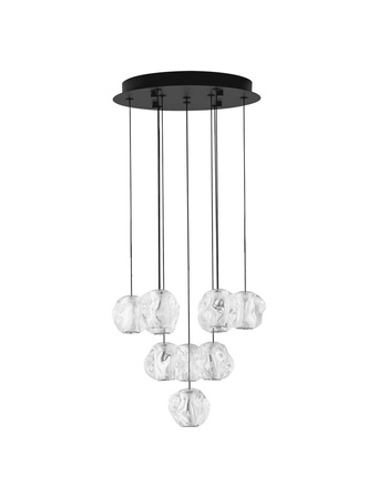 Luces Exclusivas lampa wisząca LED Chepen ściemnialna Ø 40 cm 48W 2540lm 3000K IP20 czarna LE44643