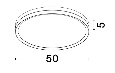 Luces Exclusivas lampa sufitowa LED Bane Ø 50 cm 37W 2198lm 3000K IP20 czarno/złota LE43229