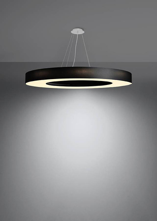 Sollux lampa wisząca Saturno Slim 90 8xE27 czarna SL.0798