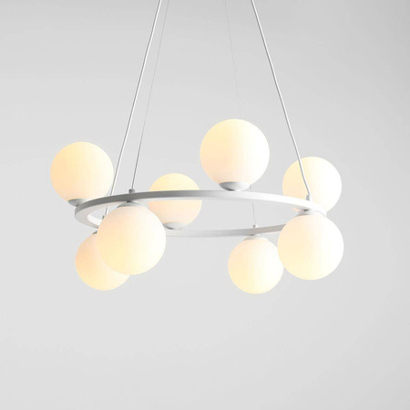 Aldex żyrandol / lampa wisząca Krone 8 8xE14 biała 1085P
