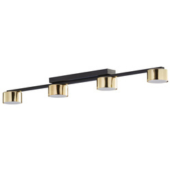 TK Lighting plafon Dallas 4xGX53 czarno/złoty 6095