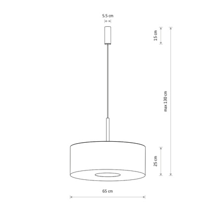 Nowodvorski lampa wisząca Amarela L E27 1x25W czarno/brązowa 11660
