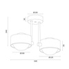 Argon plafon Massimo Plus 2xG9 granatowa 7090