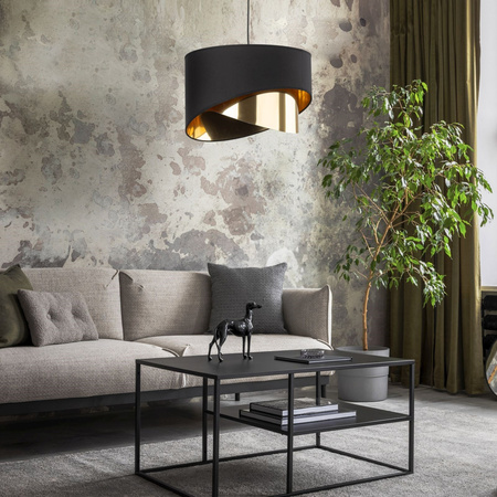 TK Lighting lampa wisząca Grant E27 czarno/złota 4823