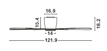 Luces Exclusivas wentylator Tampico Ø 121,9 cm bez źródła światła biały LE42956