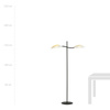 Emibig lampa stojąca Lotus LP2 2xE14 czarno/biała 150cm 1107/LP2