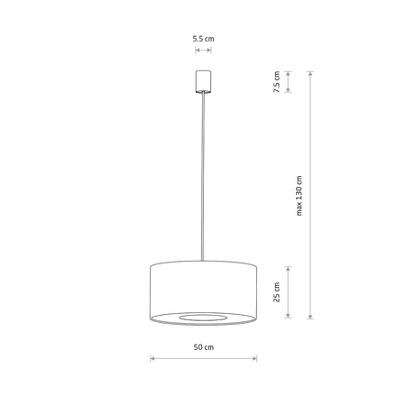 Nowodvorski lampa wisząca Cedro M E27 1x25W beżowa 11665