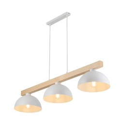 TK Lighting lampa wisząca Oslo 3xE27 biało/drewniana 4712