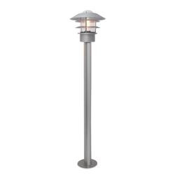 Elstead lampa stojąca zewnętrzna Helsingor E27 srebrna 100cm IP44 HELSINGOR-BOL-SL