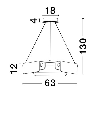 Luces Exclusivas lampa wisząca LED Mairana ściemnialna Ø 63 cm 34W 2146lm 3000K IP20 złota LE44616