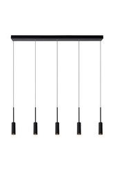 Lucide lampa wisząca LED Tubule 5x(7W 1011lm 2700K) 35W 5055lm czarna 24401/35/30