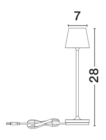 Luces Exclusivas lampa stołowa zewnętrzna LED Tercero Ø 7cm 2W 101lm 3000K IP54 wys. 28 cm zielona LE73659