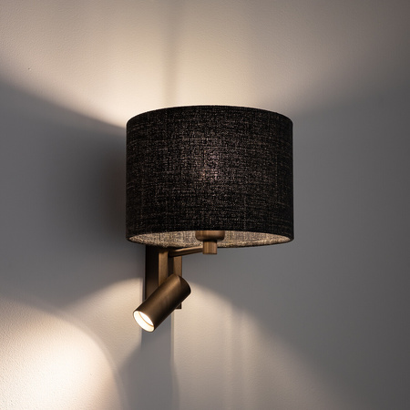 Nowodvorski kinkiet Amarela A E27 1x10W + GU10 1x10W czarno/brązowy 11661