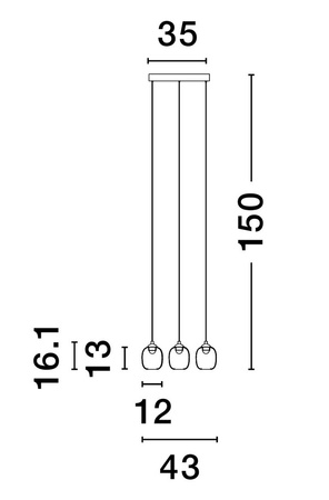 Luces Exclusivas lampa wisząca LED Toay ściemnialna Ø 12 cm 28W 2222lm 3000K IP20 czarna LE44239