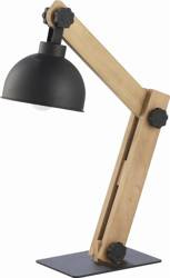 TK Lighting lampka biurkowa Oslo E27 czarno/drewniana 5021