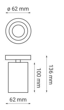 Loonari plafon (reflektorek) Crosti Lacce RO GU10 czarny 455446