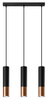 Sollux lampa wisząca Loopez 3L 3xGU10 czarno/miedziana SL.0948