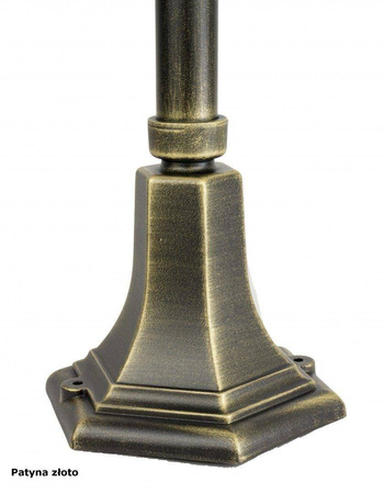 Su-ma lampa stojąca zewnętrzna Witraż E27 czarna/patyna 47cm IP43 K 4011/1/N