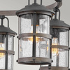 Quintiesse lampa wisząca zewnętrzna Lakehouse 6xE27 ocynk/drewniana IP44 QN-LAKEHOUSE6-P-DZ
