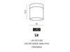 Azzardo plafon łazienkowy LED Lir 6W 490lm 3000K biały/chrom IP44 AZ2068